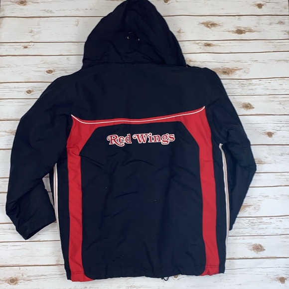 Vintage Reebok Platinum Shield Detroit Red Wings Full Zip Jacket Mens L - Picture 2 of 16
